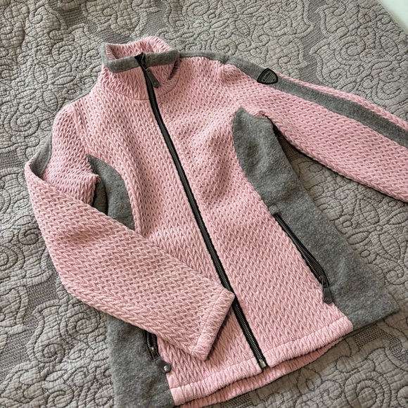 Killtec Mikkeli Flex Jacket Fleece Mid-Layer Women's Winter Ski Layer Pink Grey - Picture 1 of 11